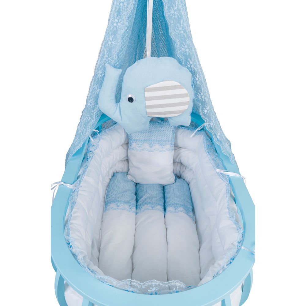 Bebbe Regular Lucca Cradle 50x90cm - Blue