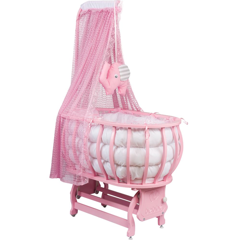 Bebbe Regular Lucca Cradle 50x90cm - Pink