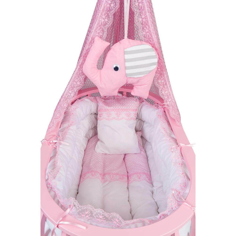 Bebbe Regular Lucca Cradle 50x90cm - Pink