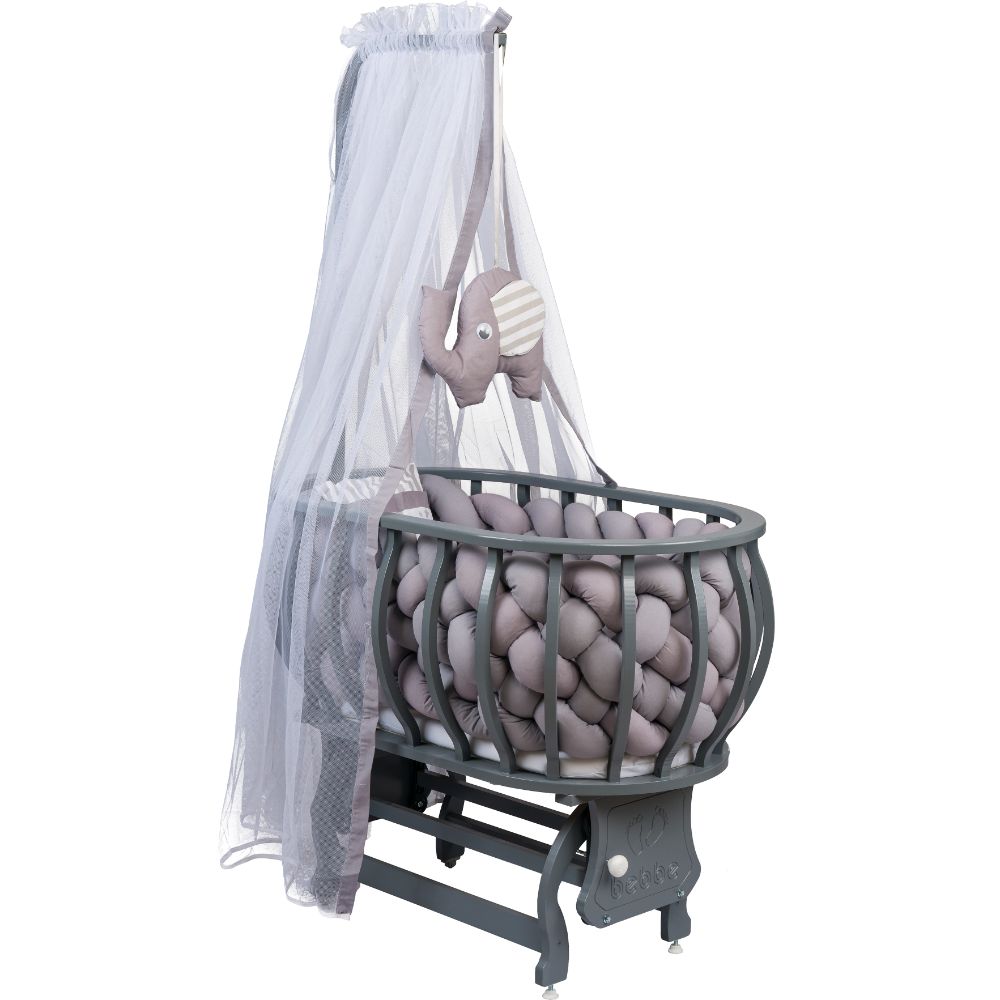 Bebbe Lux Lucca Cradle 90x50cm - Grey