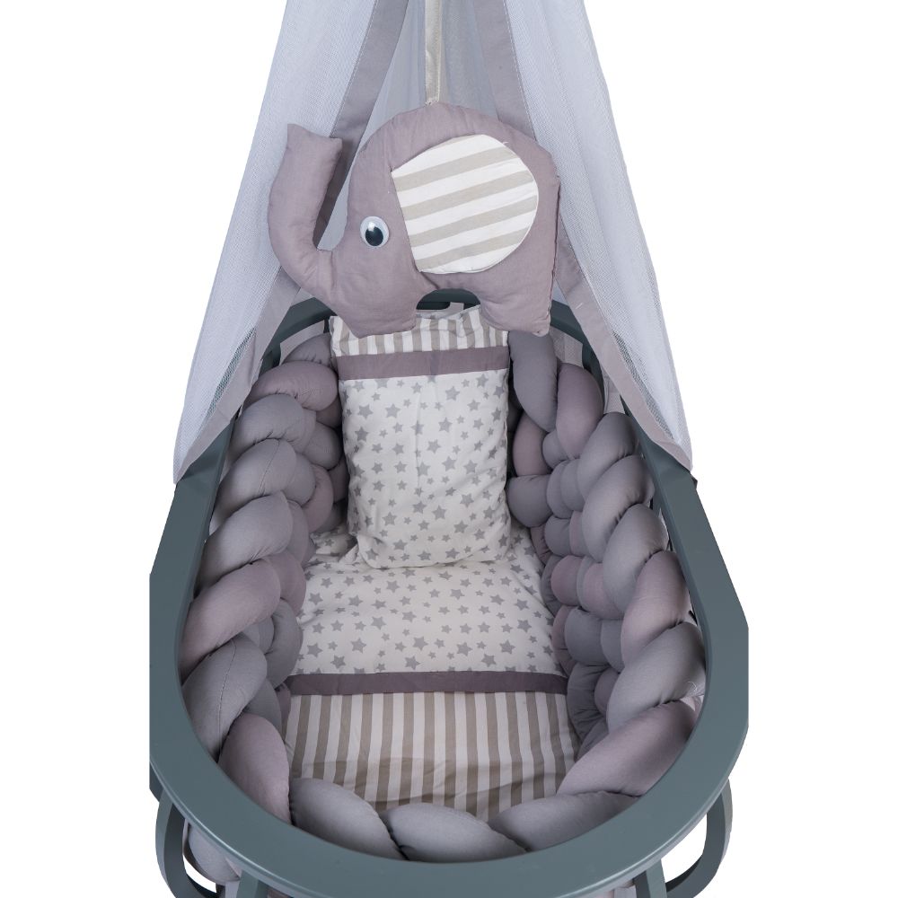 Bebbe Lux Lucca Cradle 90x50cm - Grey