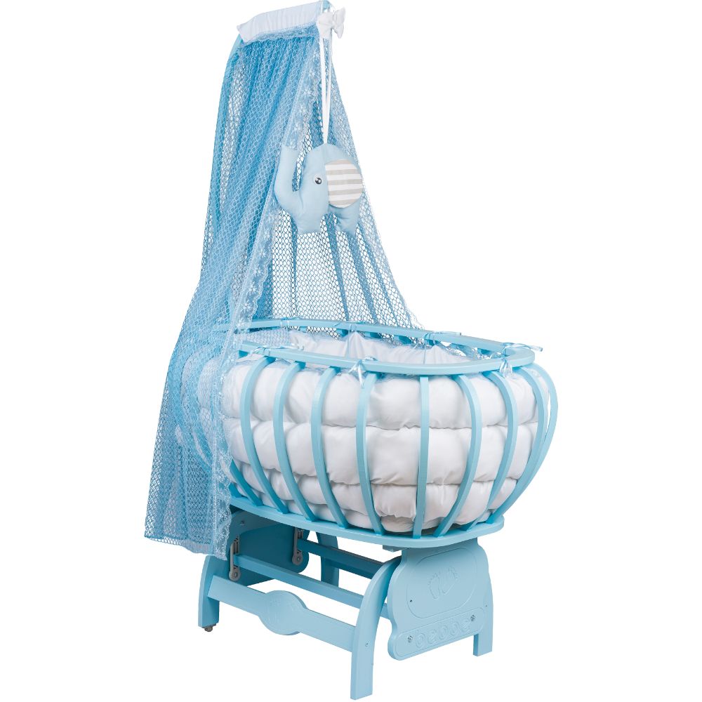 Bebbe Regular Modena Cradle 55x90cm - Blue
