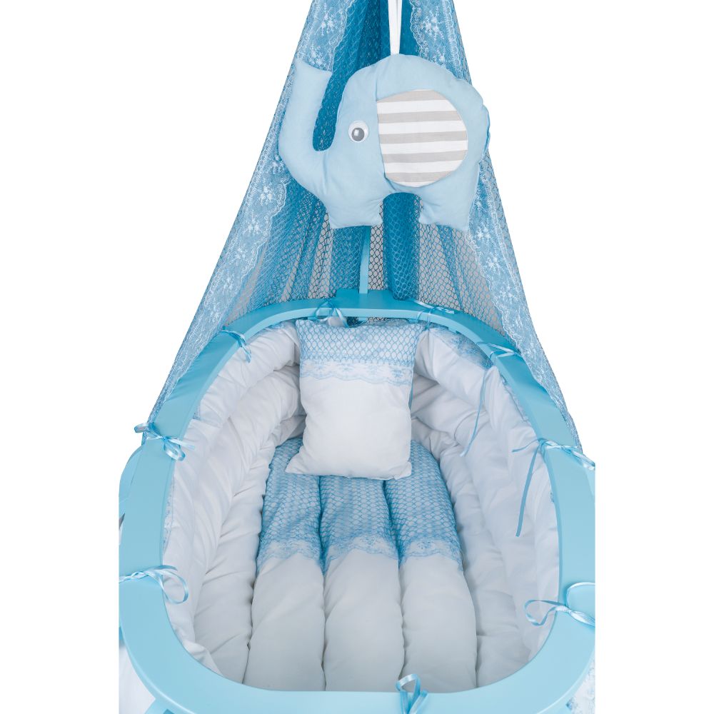 Bebbe Regular Modena Cradle 55x90cm - Blue