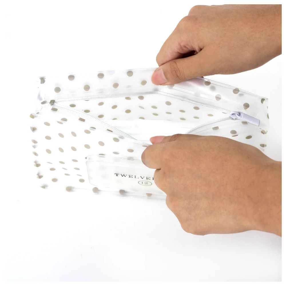 TWELVElittle - Reusable Wet Wipes Frosted Pouch - Polca Print