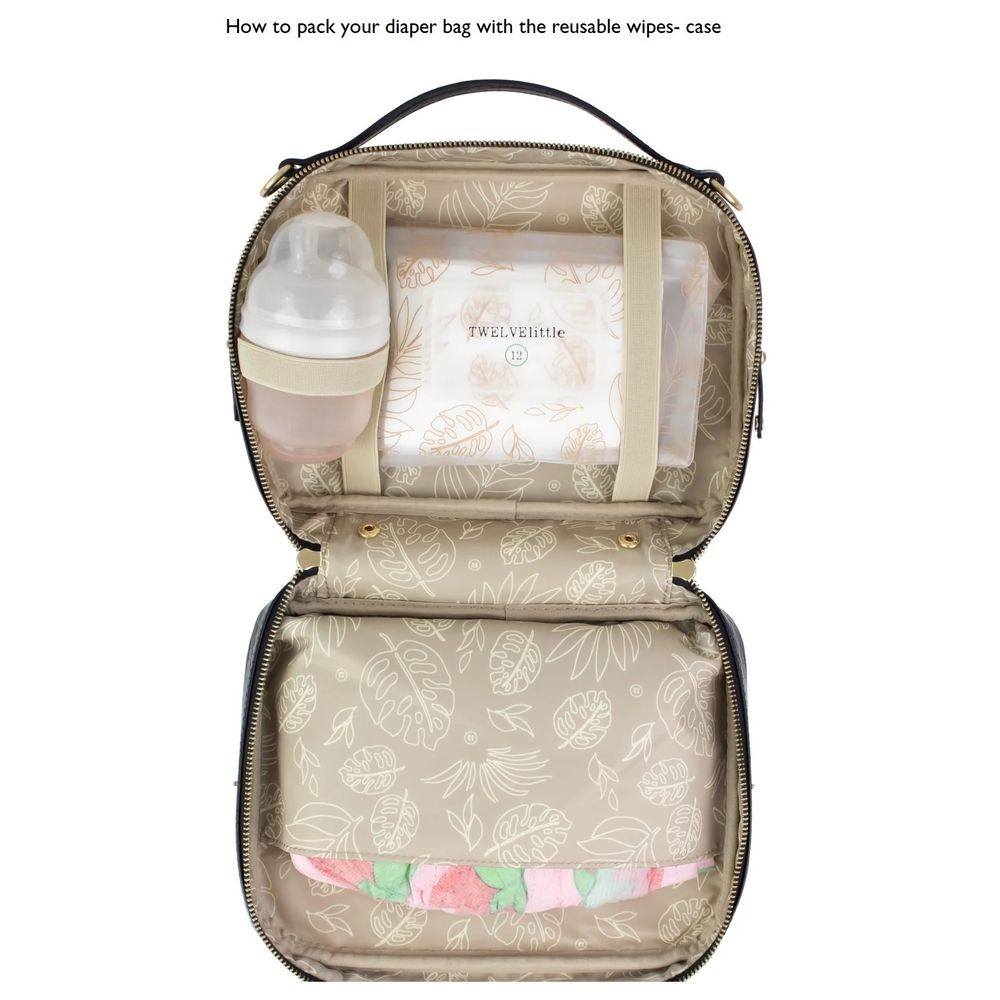 TWELVElittle - Reusable Wet Wipes Frosted Pouch - Polca Print