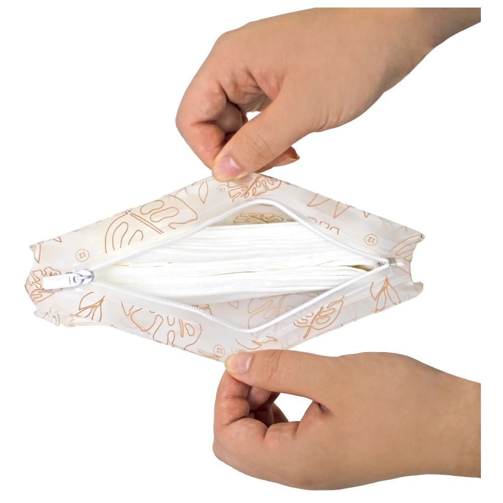 TWELVElittle - Reusable Wet Wipes Frosted Pouch - Leaf Print
