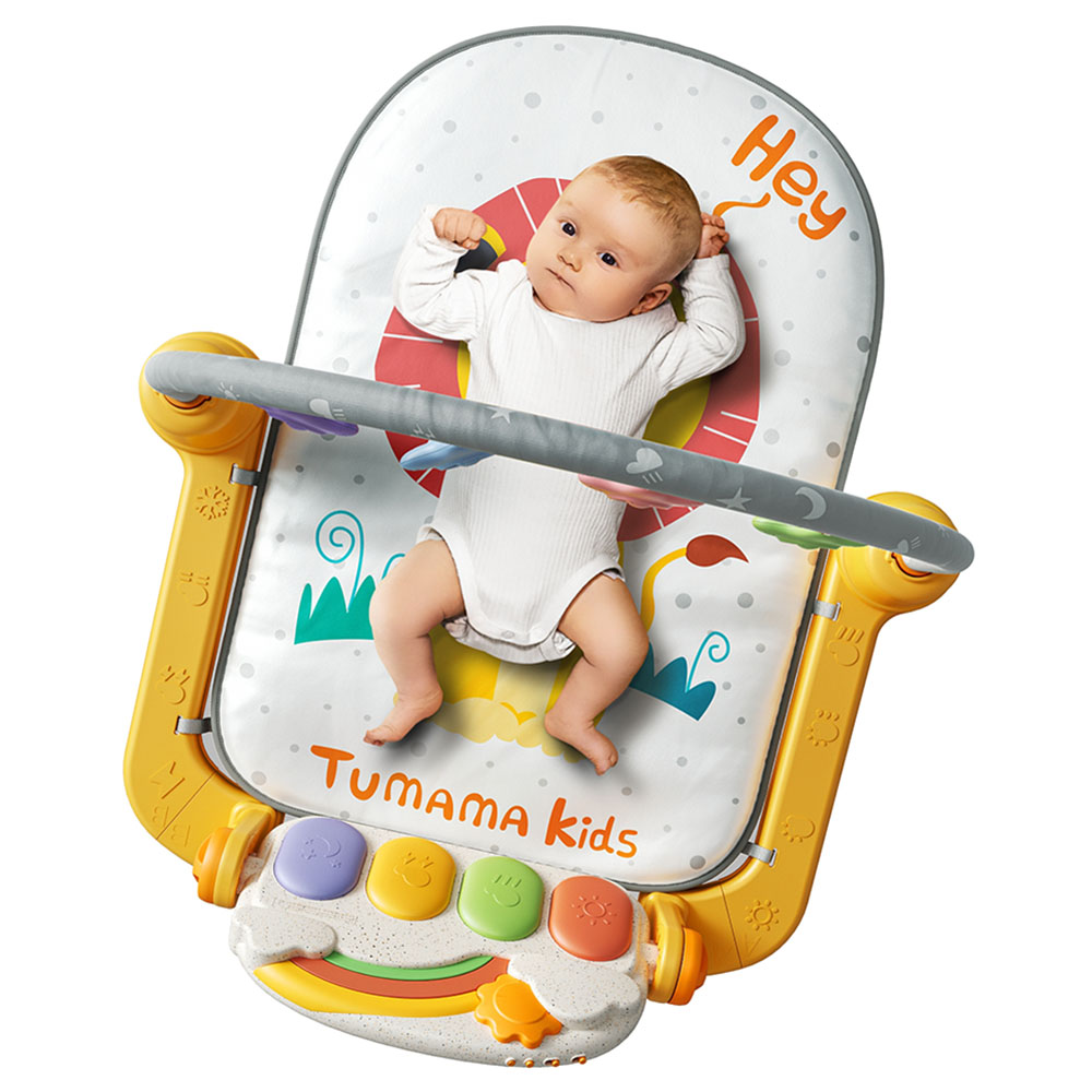 Tumama - Infant Musical Play Gym With Rattle - Lion