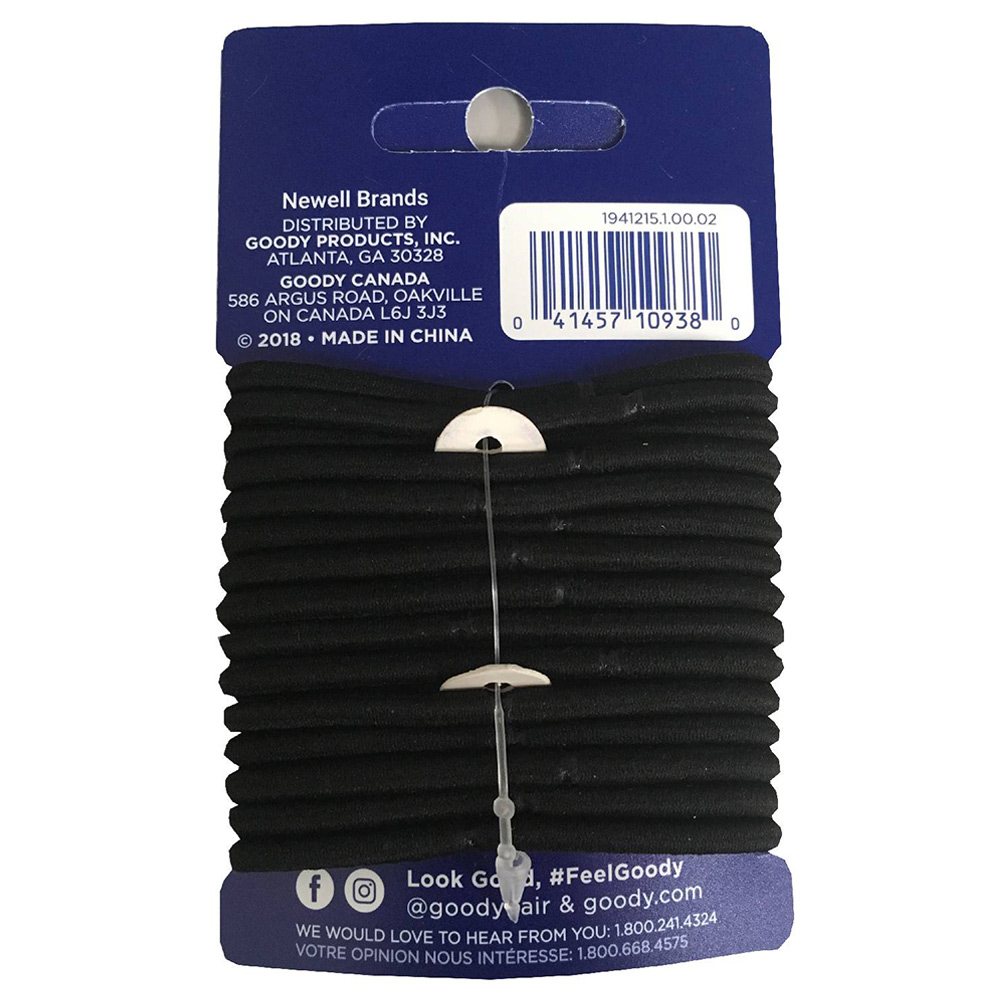 Goody Ouchless Braided Elastics 15ct - Black
