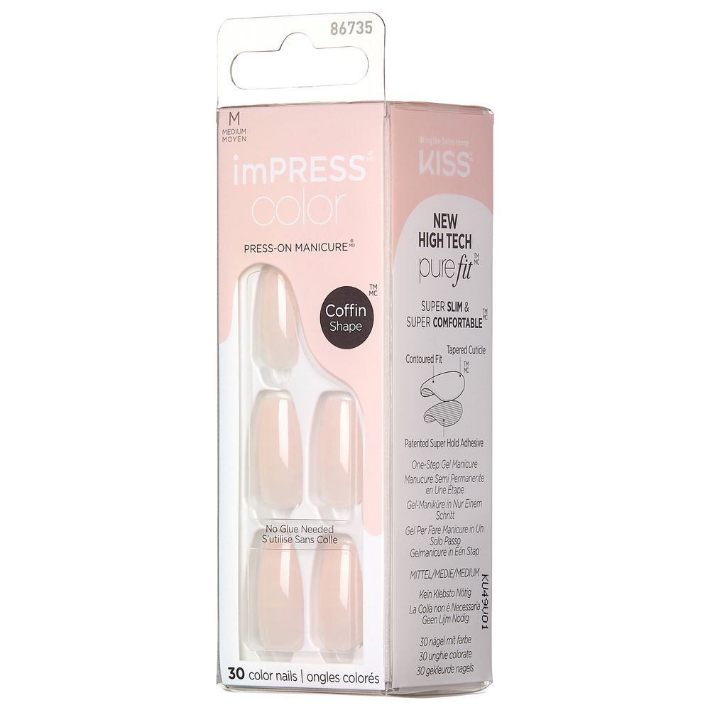 Kiss - Impress Color Medium Coffin Shape Nails 30's - Serendipity