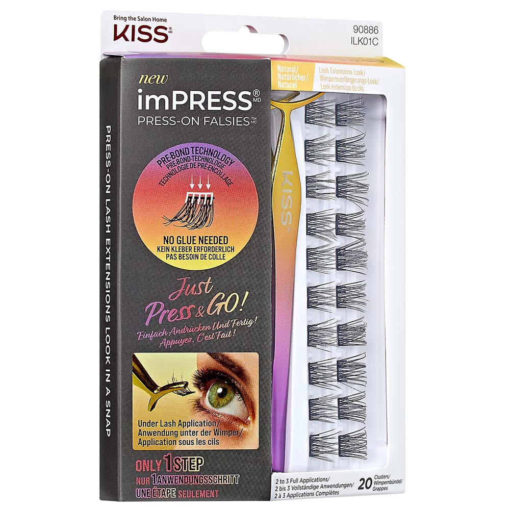 Kiss - Impress Press on Falsies Natural Eyelashes - Black