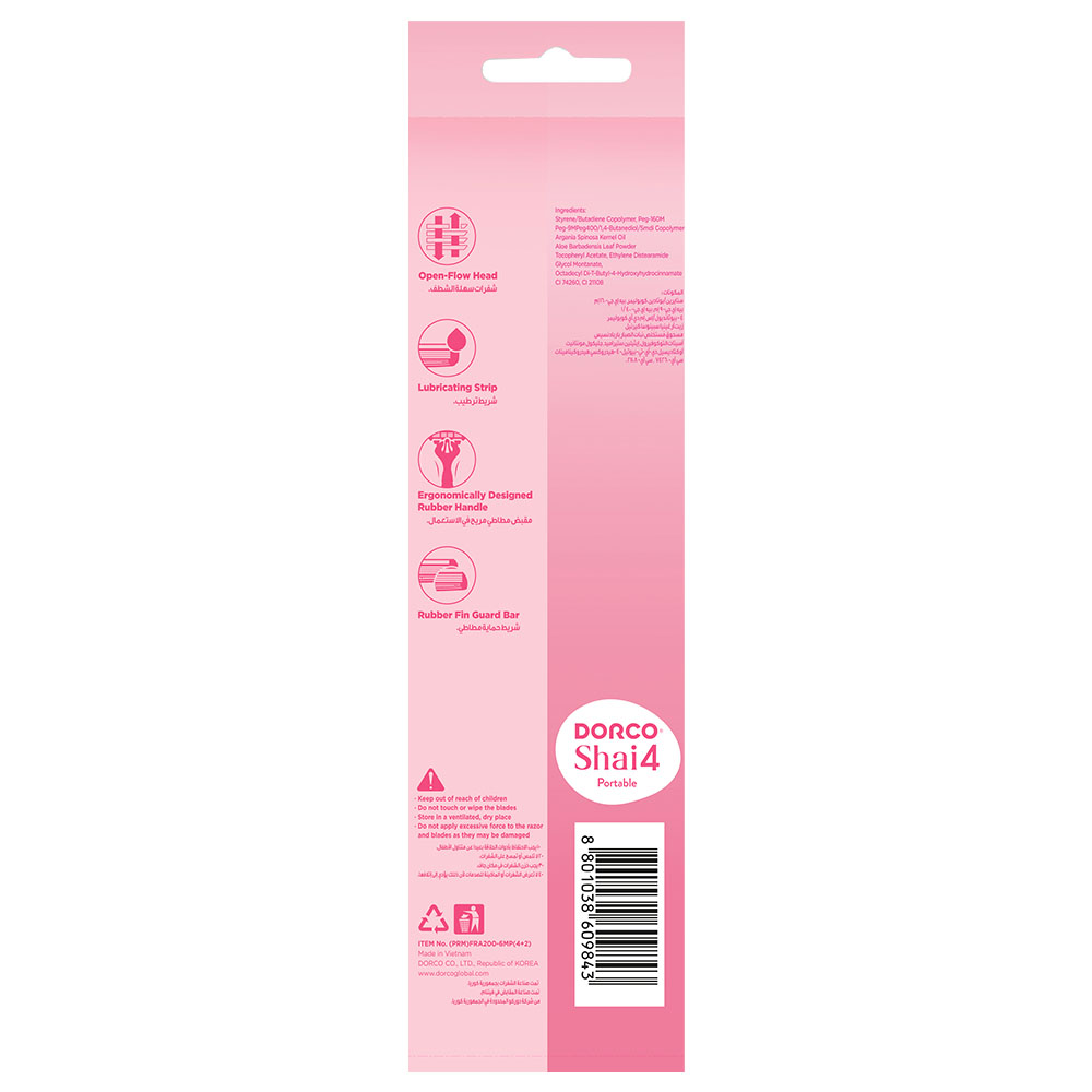 Dorco - Shai4 Women Disposable Razor 6pcs