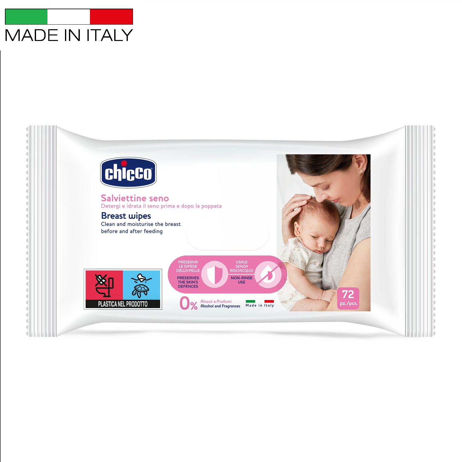 Chicco - Breast Wipes - 72 Pcs