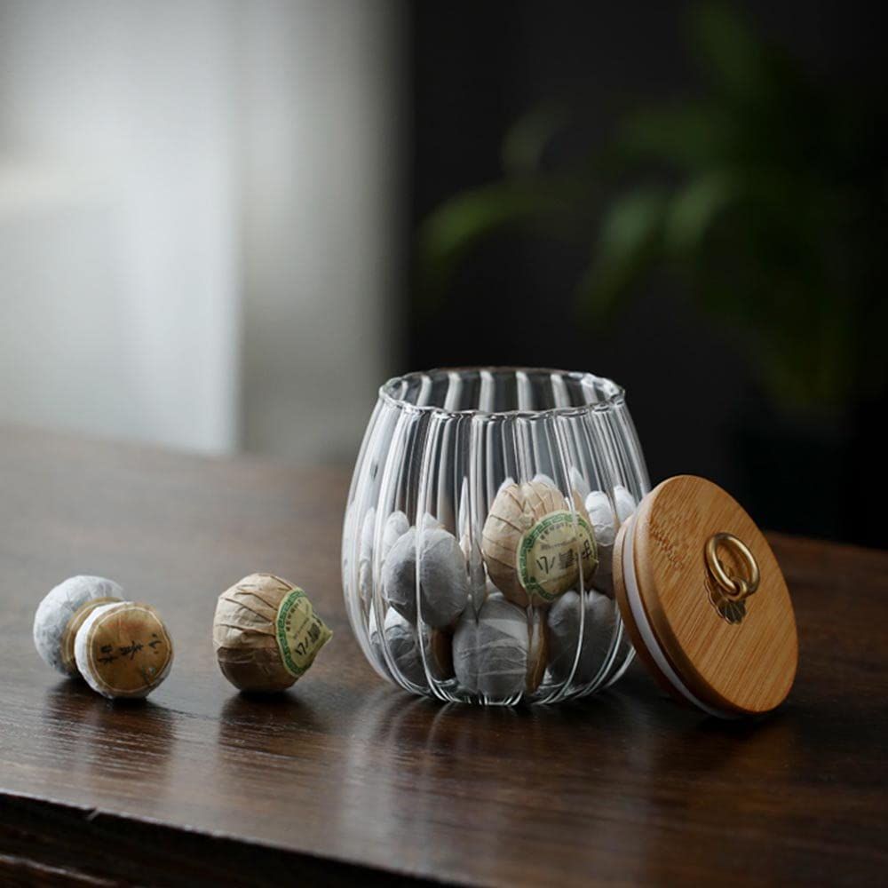1Chase - Oval Borosilicate Glass Storage Jar 700 ml - Pack Of 2