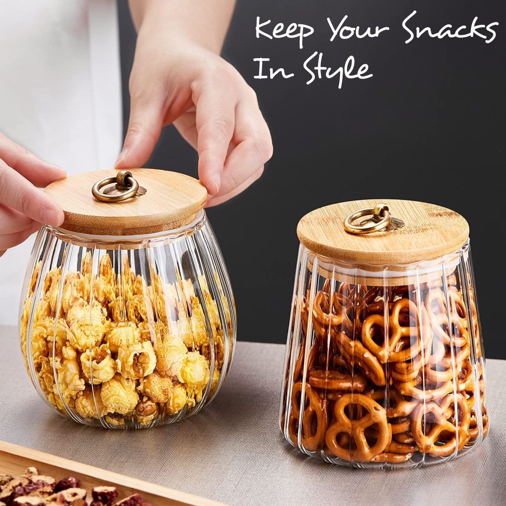 1Chase - Borosilicate Glass Storage Jars - Pack Of 2 