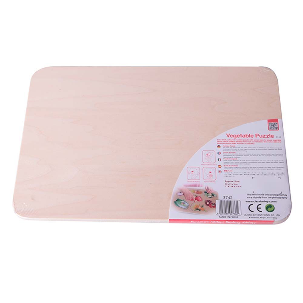 Classic World - Vegetable Wooden Puzzle for Kids BPA Free | +18m 
