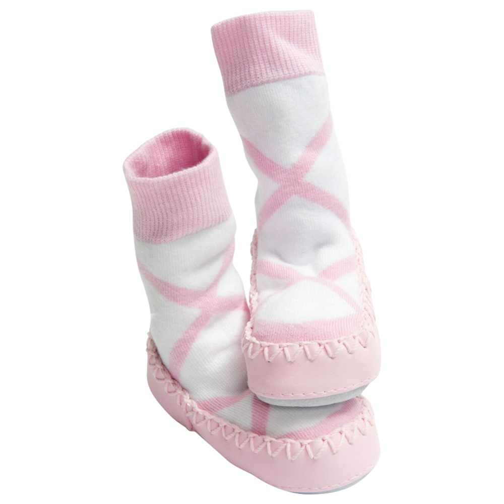 Sock Ons Mocc Ons Little Slipper Socks Ballerina - Pink