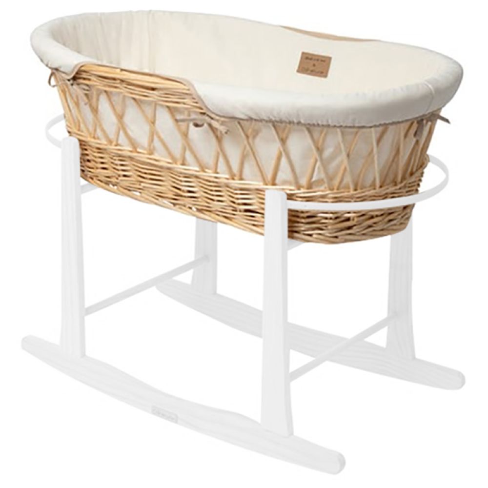 Clair de Lune - Wicker Moses Basket - Organic Natural