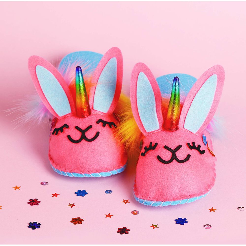Sew Your Own Unicorn Bunny Slippers