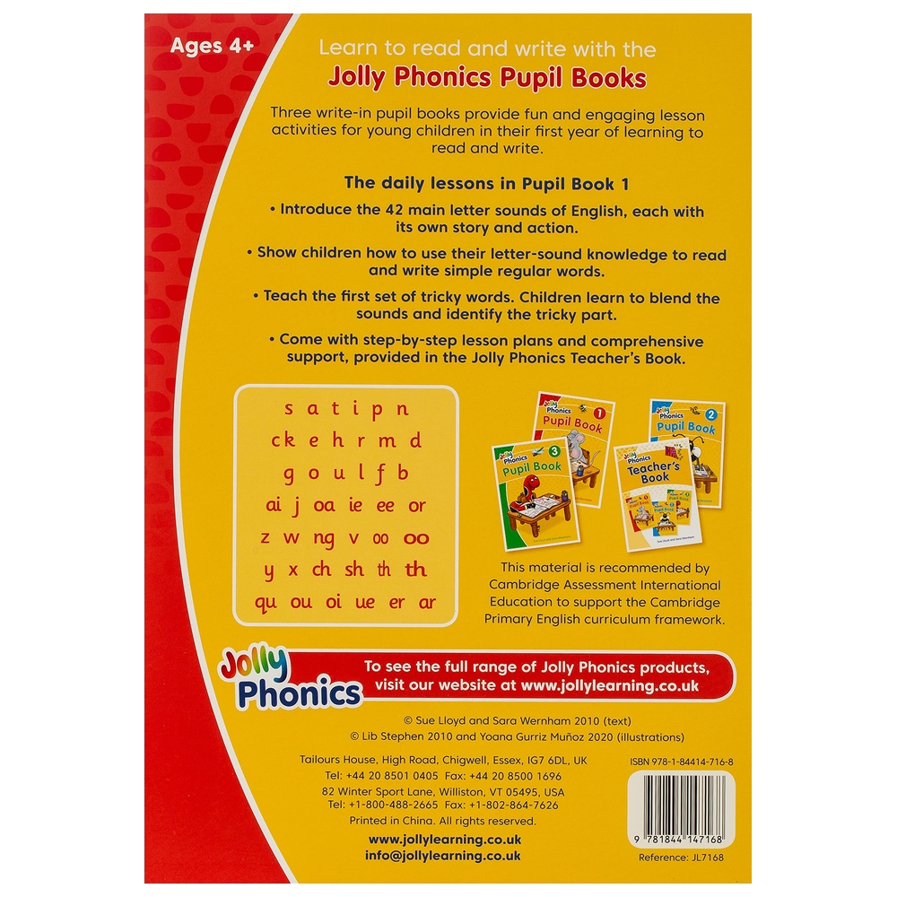 Jolly Phonics Pupil Book 1: In Precursive Letters