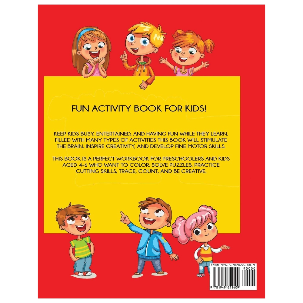Activity Book For Kids 4-6: Fun Children's Workbook