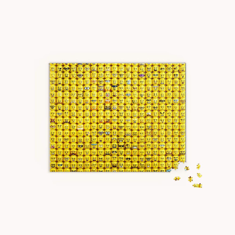 Lego Minifigure Faces 1000-Piece Puzzle