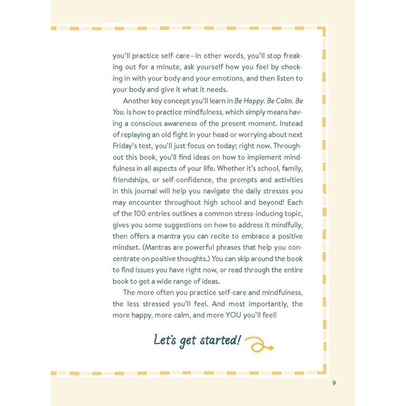 Be Happy. Be Calm. Be You: A Mindfulness Journal For Teens