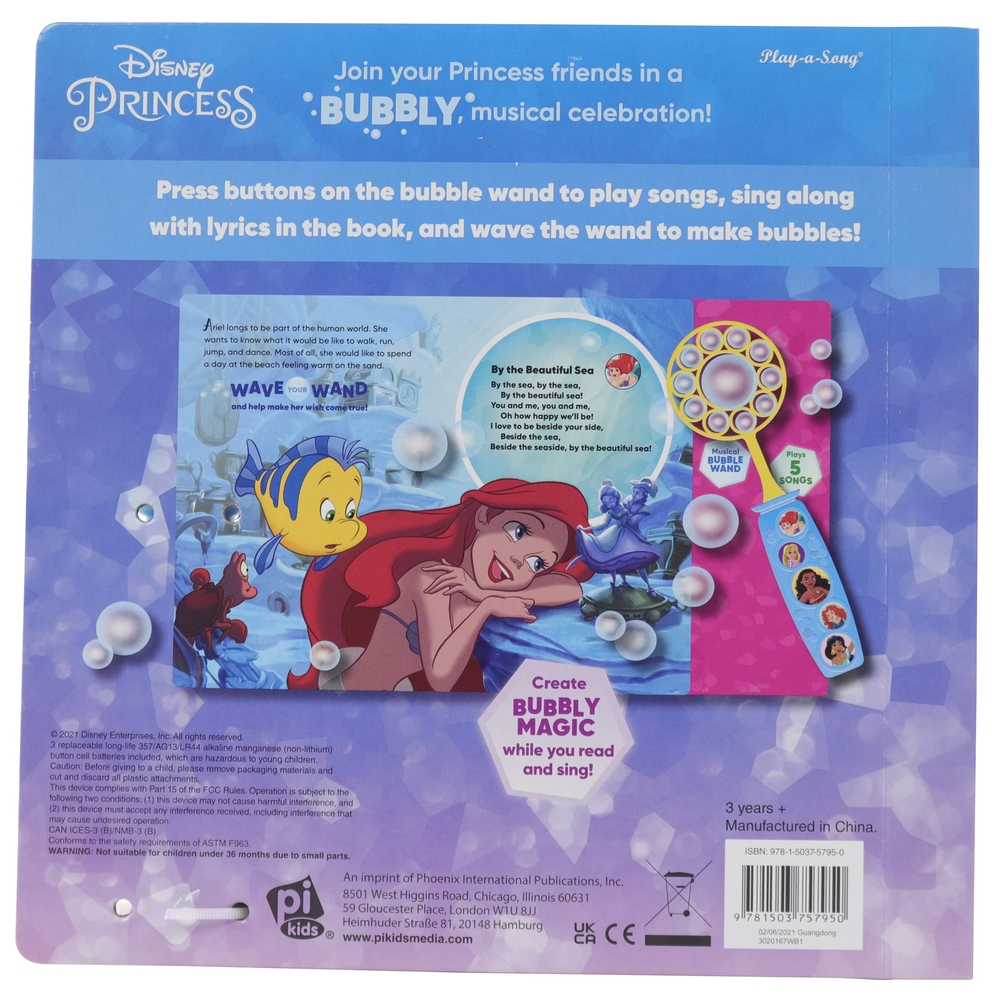 كتاب Disney Princess: Make A Wish: A Bubble Wand Songbook