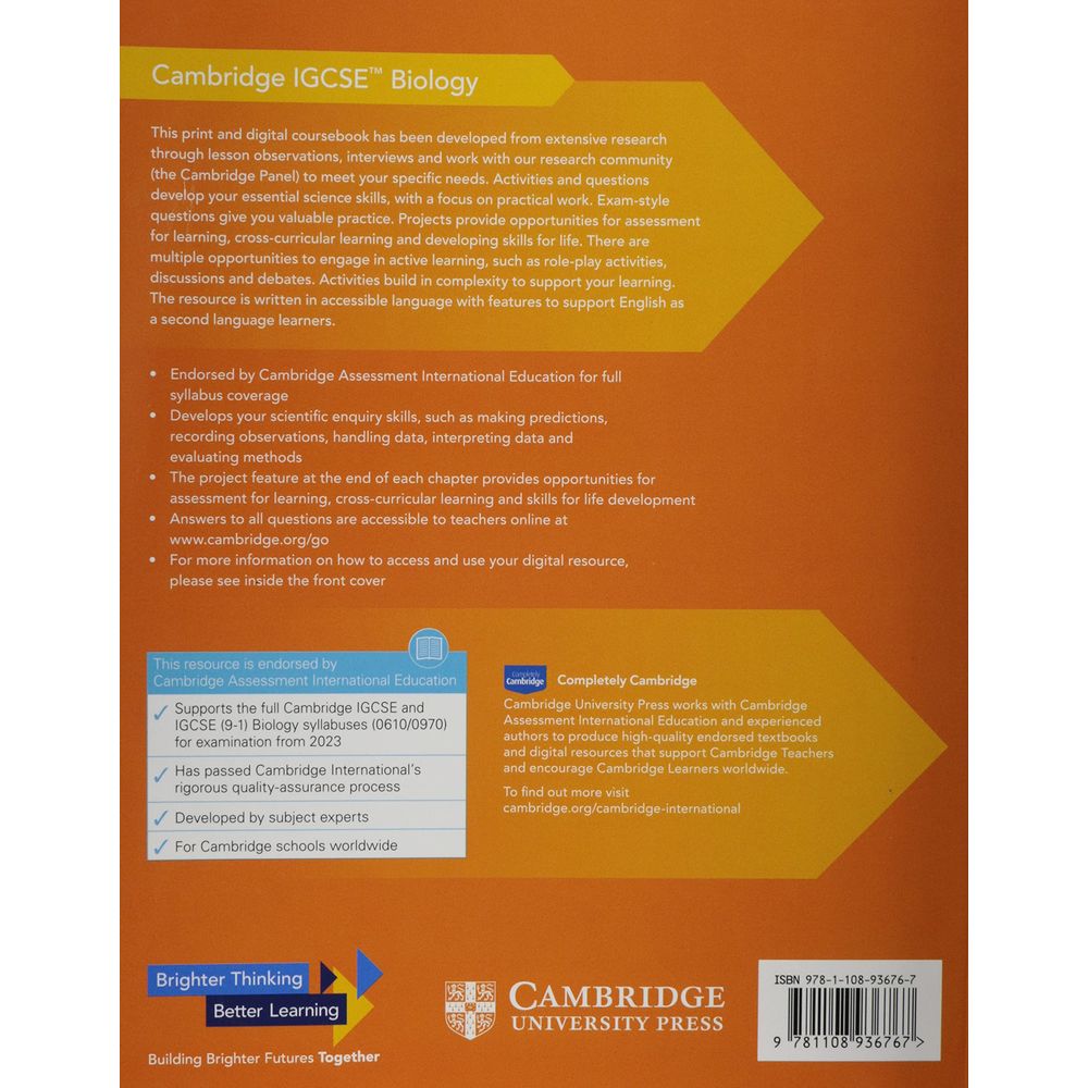 Cambridge IGCSE Biology Coursebook With Digital Access
