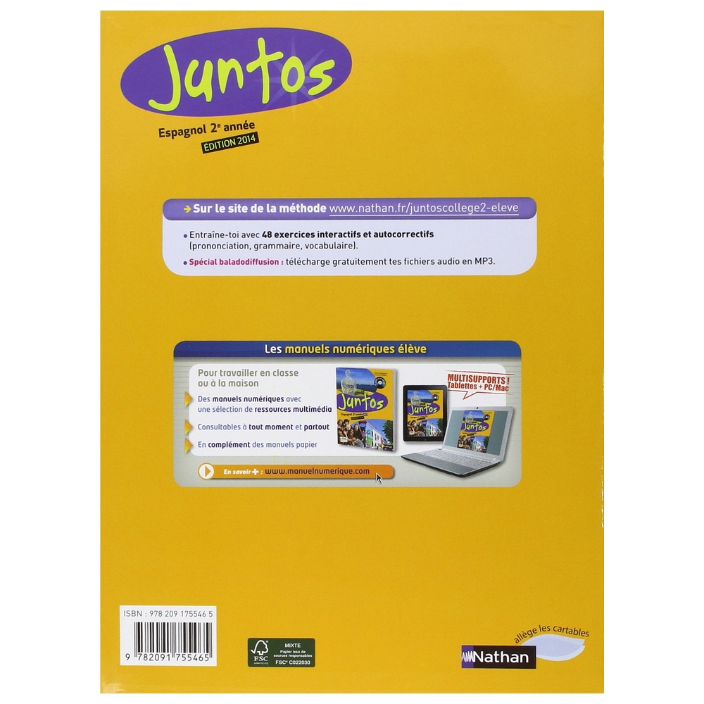 Juntos 2E Annee 2014 + Dvd Eleve