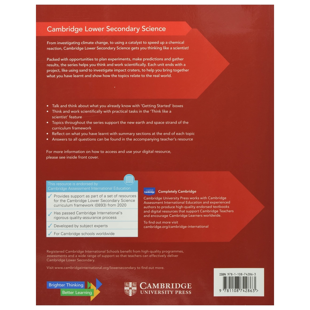 Cambridge Lower Secondary Science Learner's Book 9 With Digital Access (1 Year)