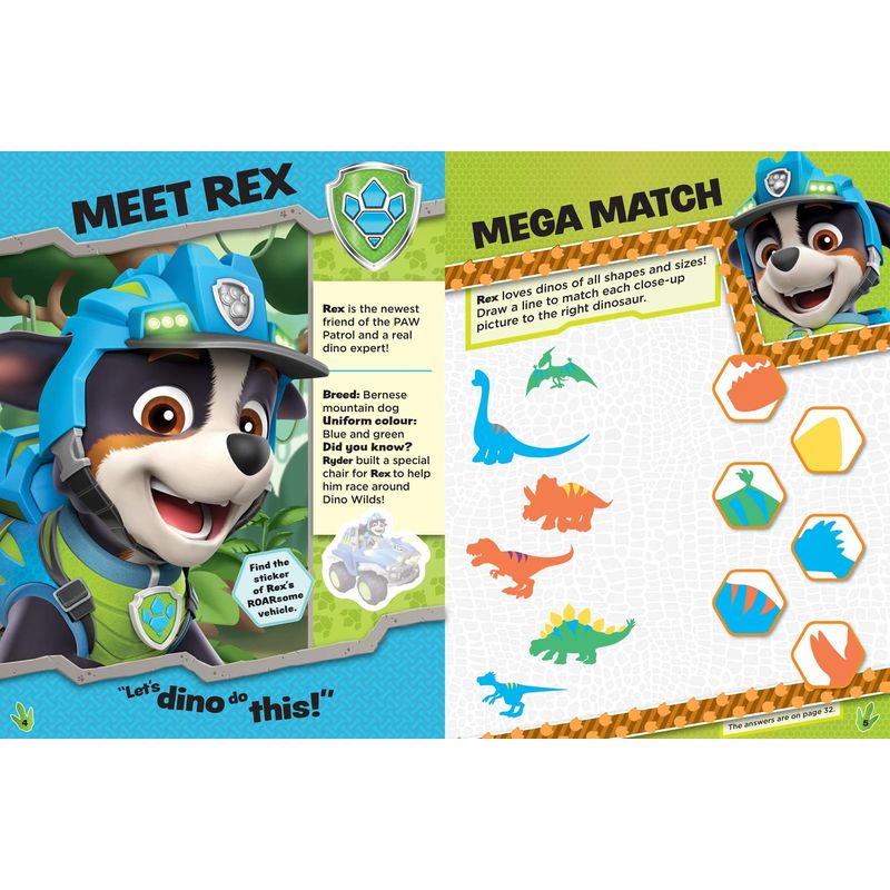 Paw Patrol Dinosaur Sticker Activity