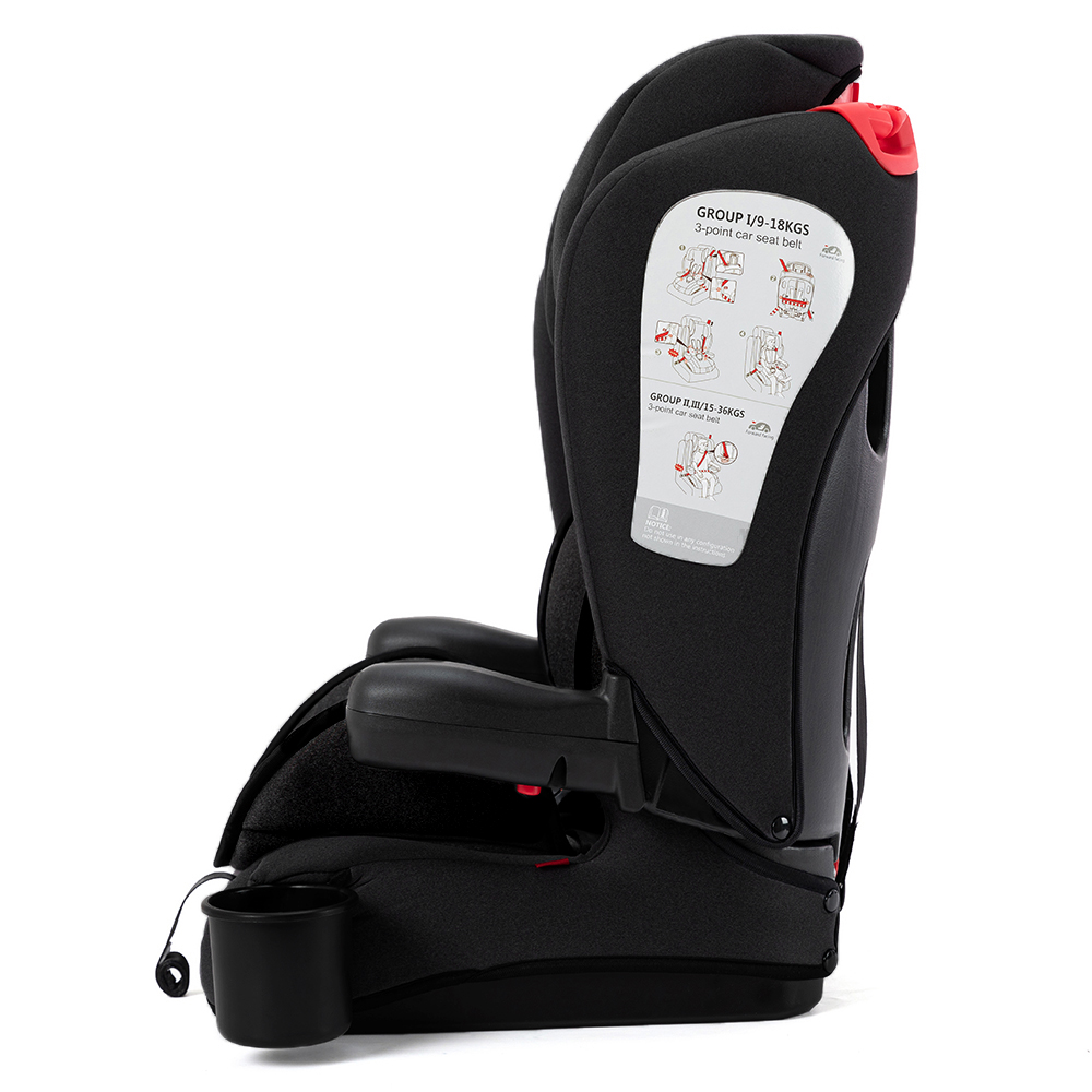 Teknum Pack and Go Foldable Car Seat w / Ace Ivory Diaper Bag - Black