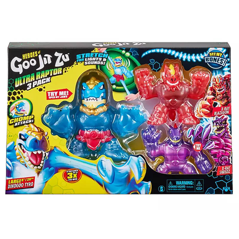 Rosha - Goo Jit Zu Ultra Raptor Dino - Pack of 3