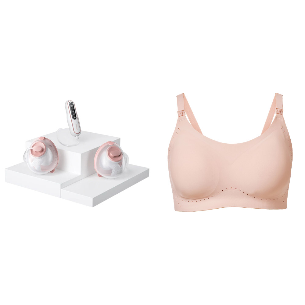 MomCozy - V2 Pro Ultra-Lightweight Breast Pump With Free Nursing Bra - Skin