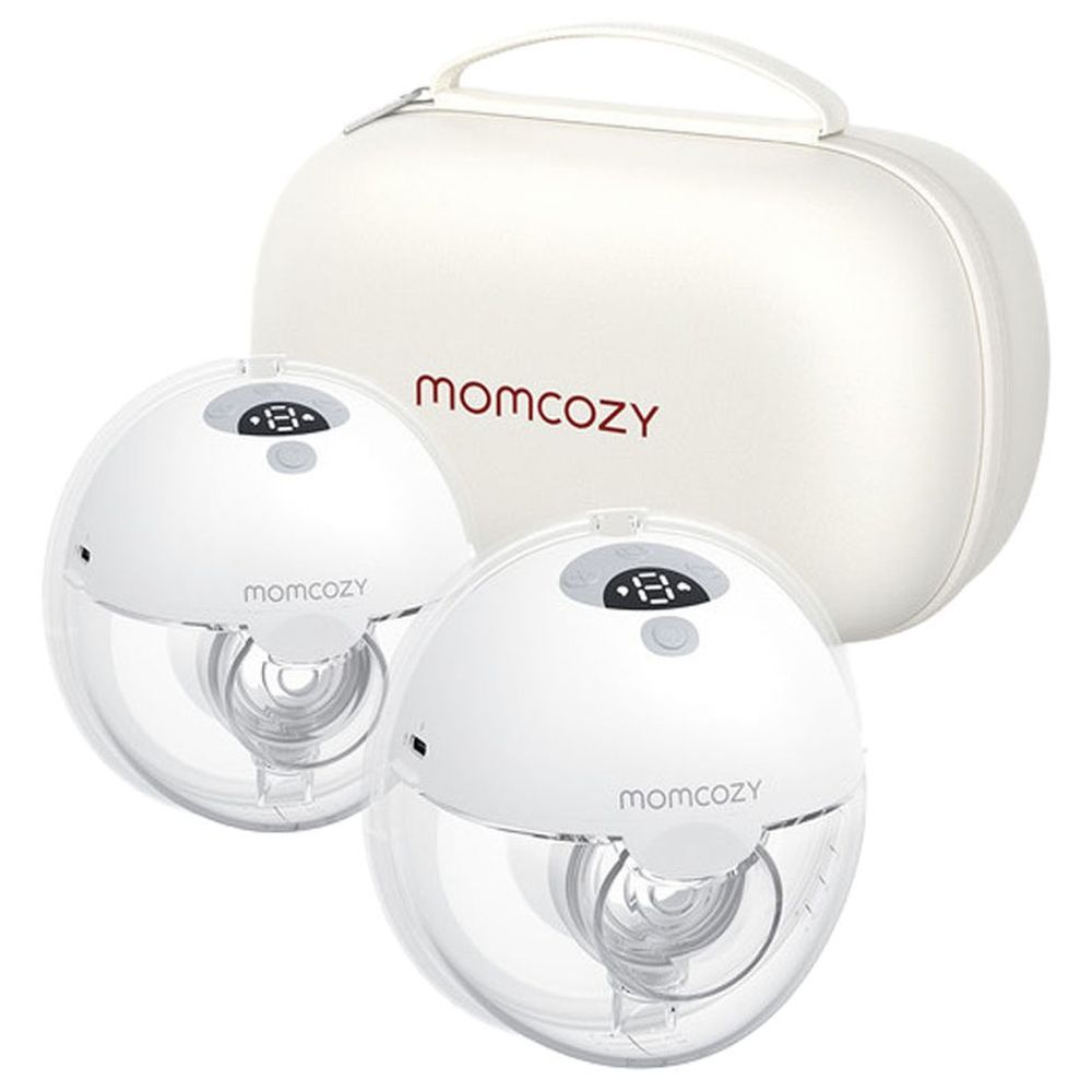 Momcozy - Hands-Free Electric Breast Pump M5 - Grey - 2pcs With Free Nursing Bra - Skin