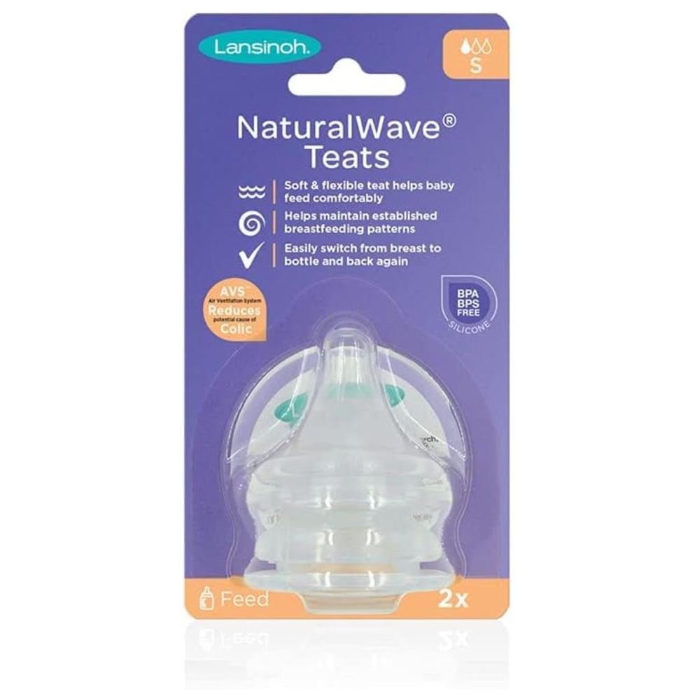 Lansinoh - Feeding Bottle - 160 ml And Naturalwave Slow Flow Teat - 2 Pcs