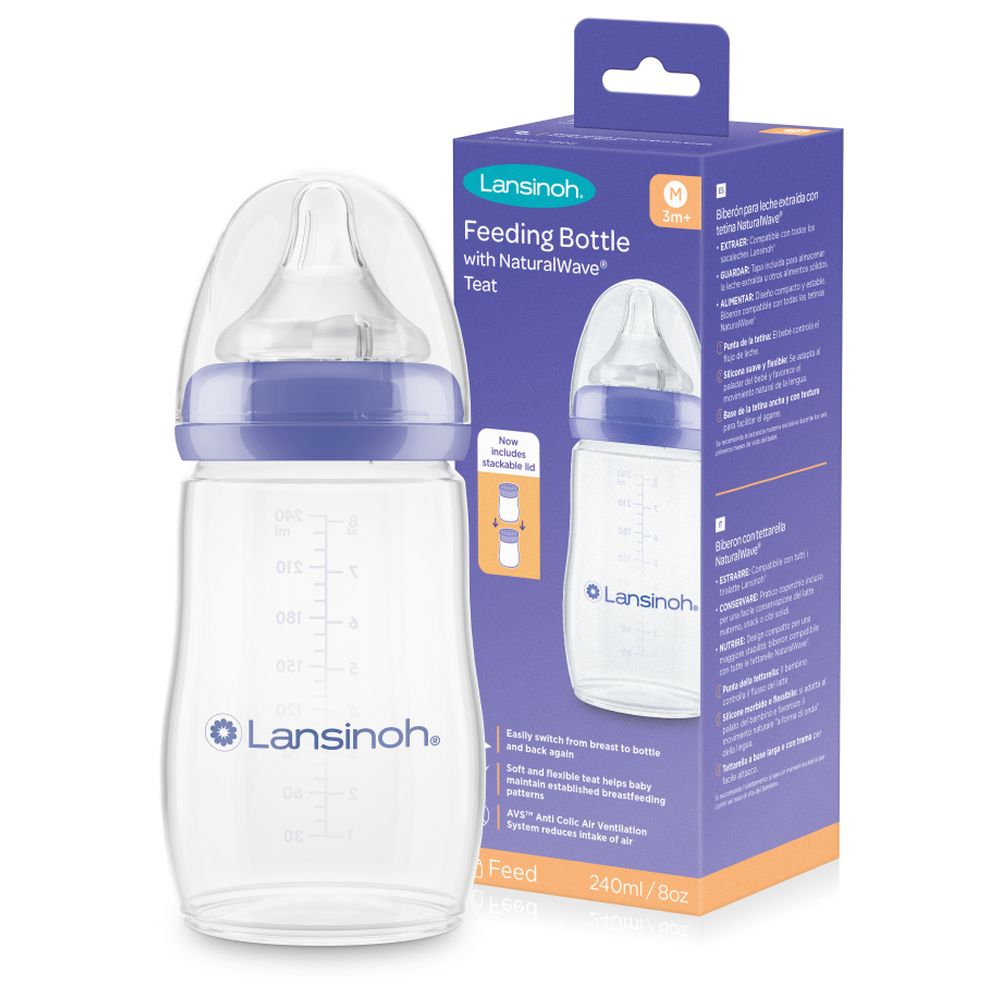 Lansinoh - Feeding Bottle - 240 ml With Breastmilk Storage Bags - 50 Pcs