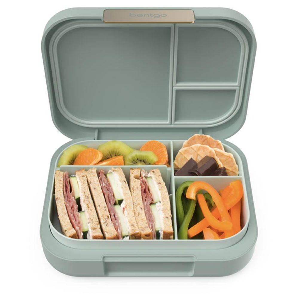 Bentgo - Modern 4-Compartment Bento Lunch Box - Green & Orchid - 2 Pc Set