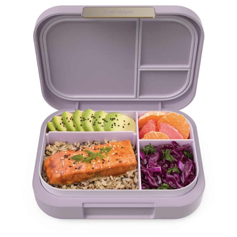 Bentgo - Modern 4-Compartment Bento Lunch Box - Green & Orchid - 2 Pc Set