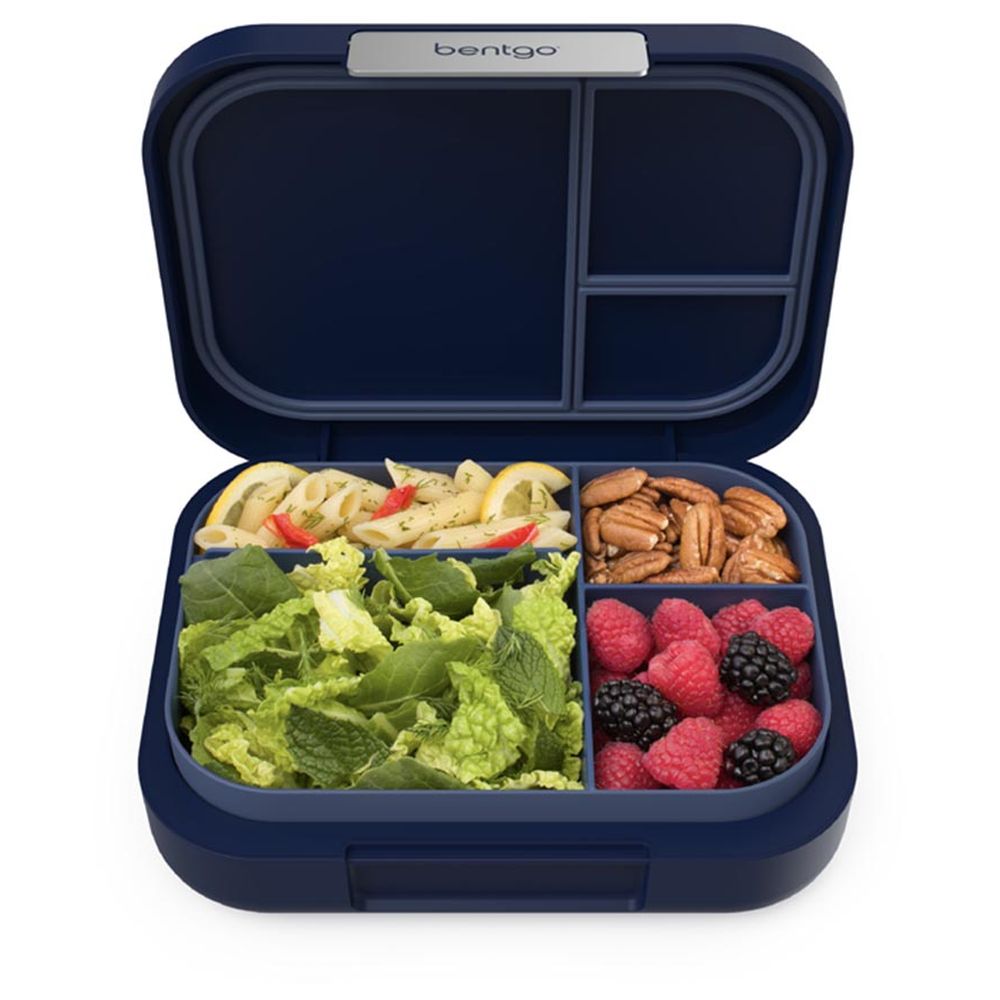 Bentgo - Modern 4-Compartment Bento Lunch Box - Navy & Orchid - 2 Pc Set
