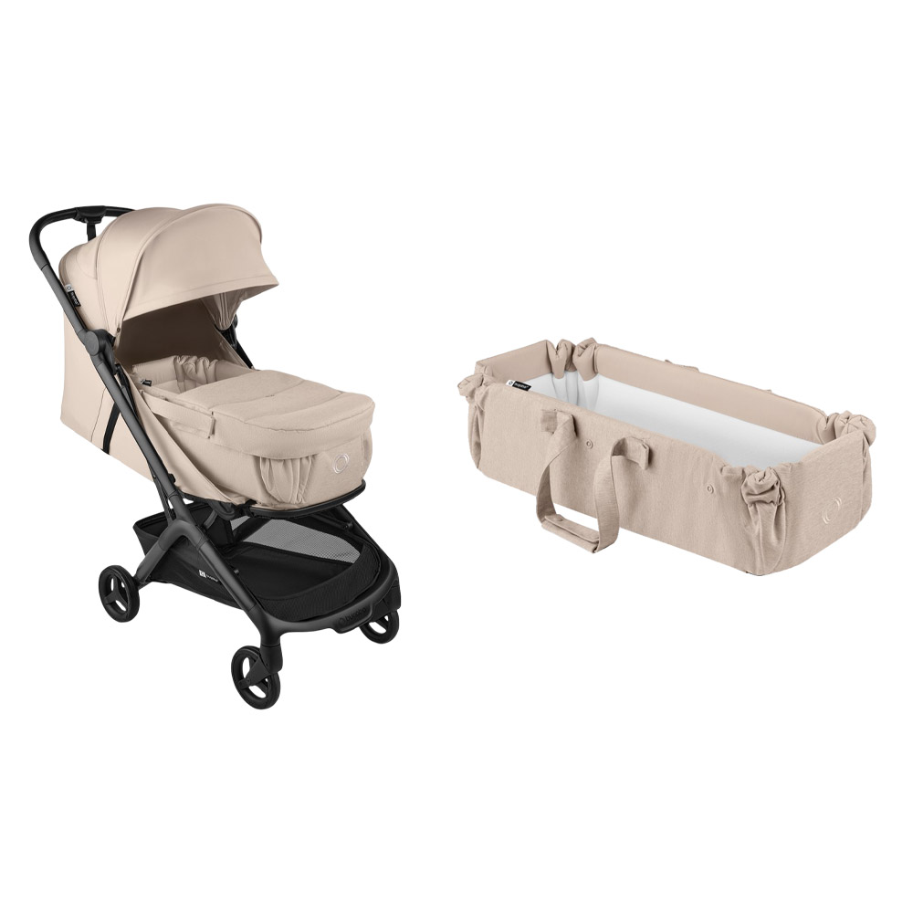 Bugaboo - Baby Nest And Butterfly 2 Complete Me Stroller - Desert Taupe