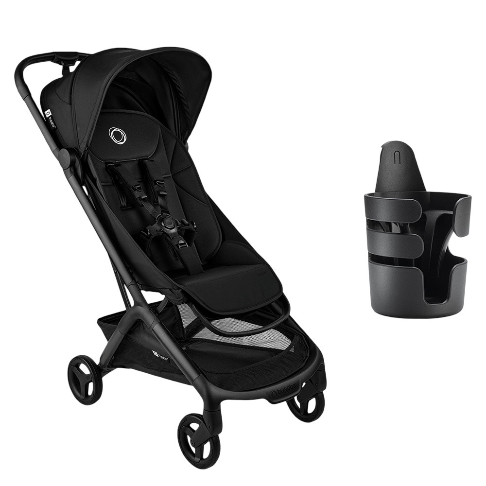 Bugaboo - Butterfly 2 Complete Me Stroller - Midnight Black And Cup Holder+