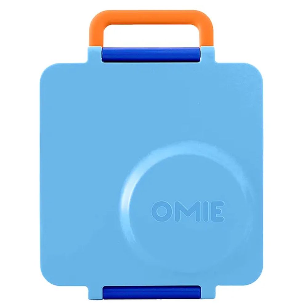 OmieBox - 3 Compartments Kids Bento Box with Insulated Thermos - Purple And Blue - 2 Pcs