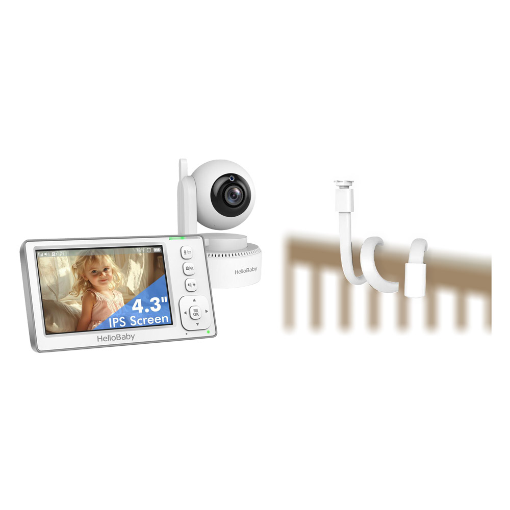 Hello Baby - 4.3 Inch LCD Video Baby Monitor With Baby Monitor Mount Stand