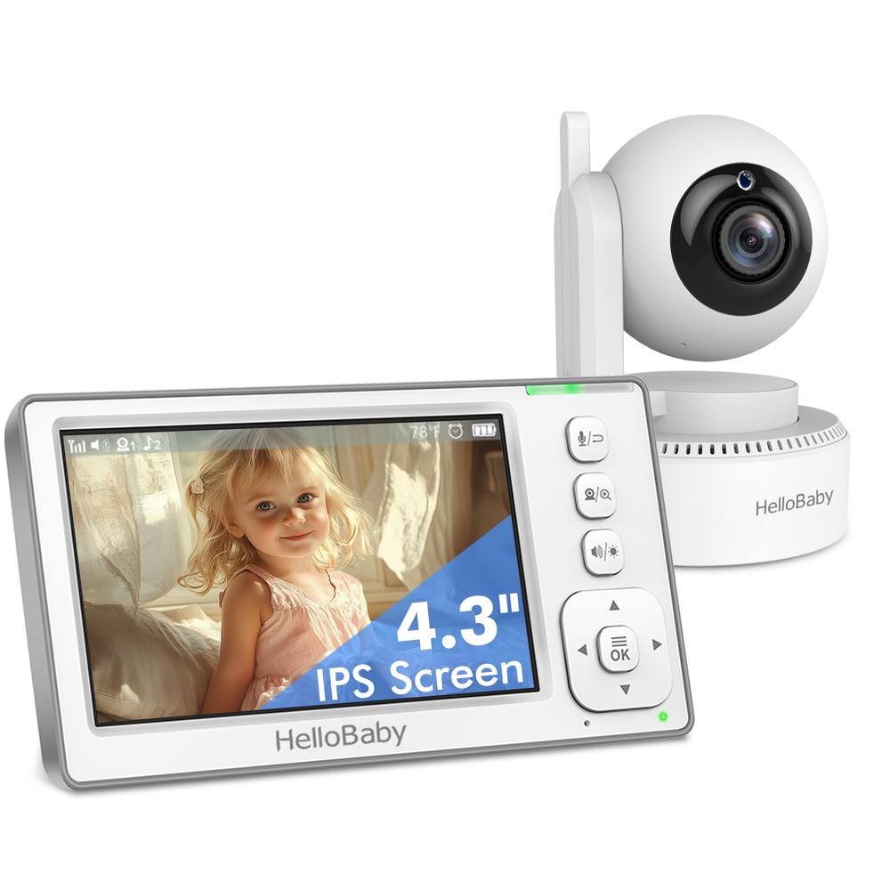 Hello Baby - 4.3 Inch LCD Video Baby Monitor With Baby Monitor Mount Stand