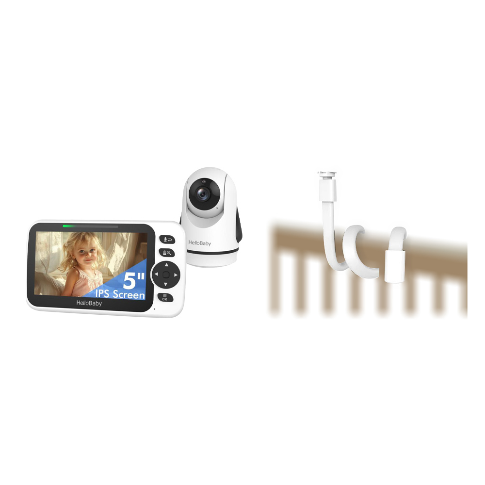 Hello Baby - 5.0-inch Color LCD Screen Video Baby Monitor With Baby Monitor Mount Stand