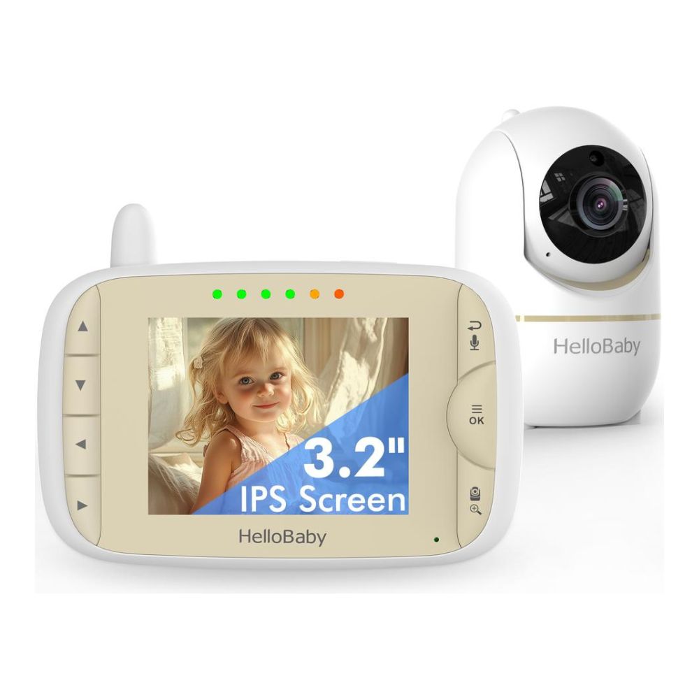 Hello Baby - 3.2-inch Color LCD Screen Video Baby Monitor With Baby Monitor Mount Stand