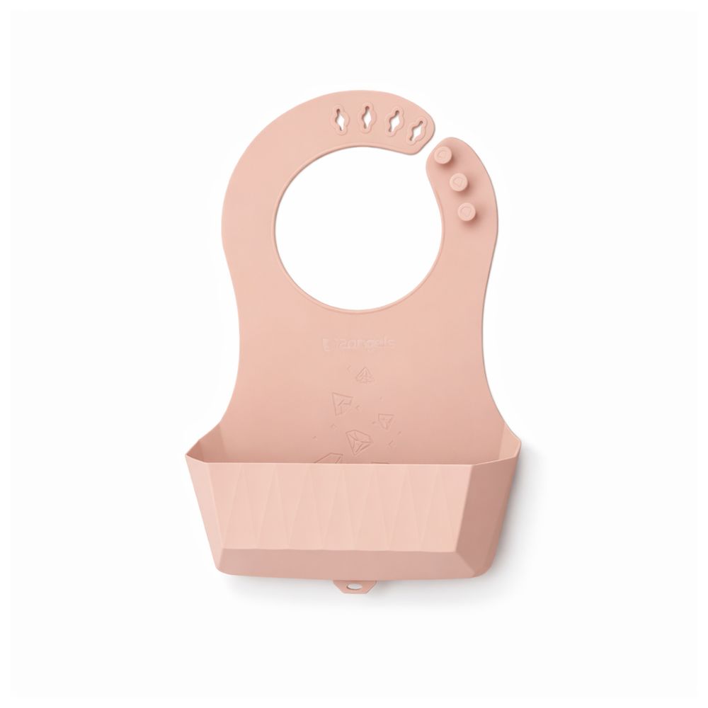 2angels - Silicone Suction Bowl with Lid, 2-Pack Spoons with Travel Case And Foldable Silicone Bib - Latte