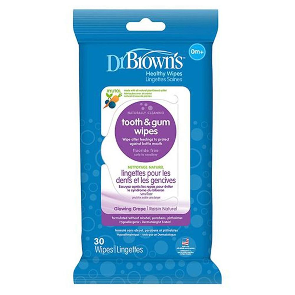 Dr. Brown's - Pacifier & Bottle Wipes - 40 Pcs With Tooth & Gum Wipes - 30 Pcs