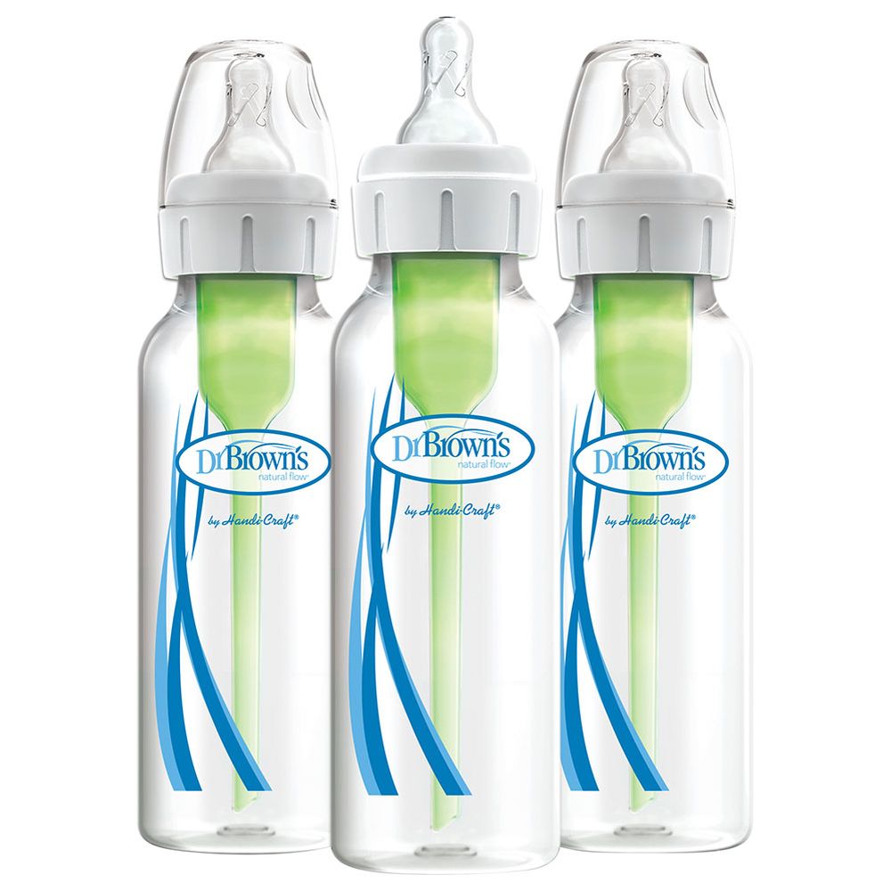 Dr. Brown's - Narrow Options+ Bottle - 250 ml - 3 Pcs With Nipple Level 3 - 2 Pcs